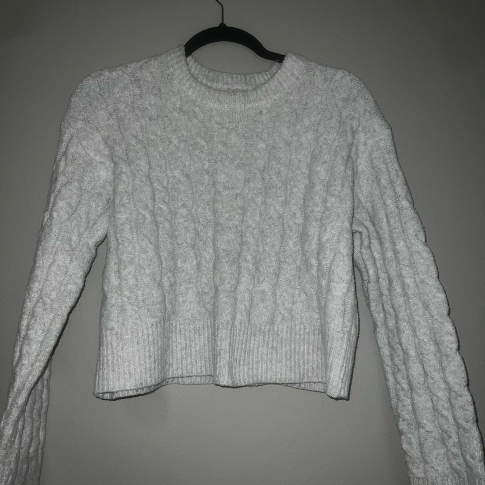 Cozy White Cable Knit Sweater